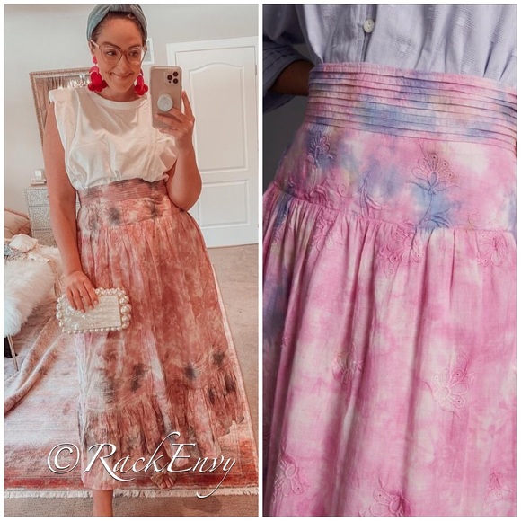 NWT ANTHROPOLOGIE ODESSA TIE-DYE MAXI SKIRT - Picture 9 of 13